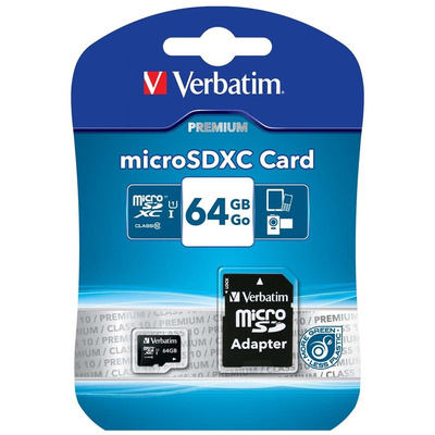 Verbatim 64 GB MicroSDXC Micro SD Card, Class 10