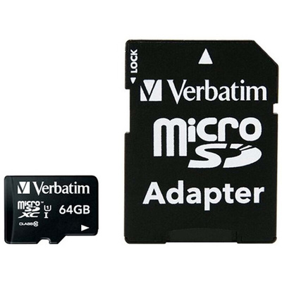Verbatim 64 GB MicroSDXC Micro SD Card, Class 10