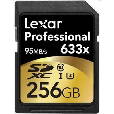 Lexar 256 GB SDXC SD Card, Class 10, UHS-1 U3