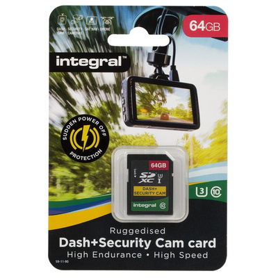 Integral Memory 64 GB SDXC Micro SD Card, Class 10, UHS-1 U3