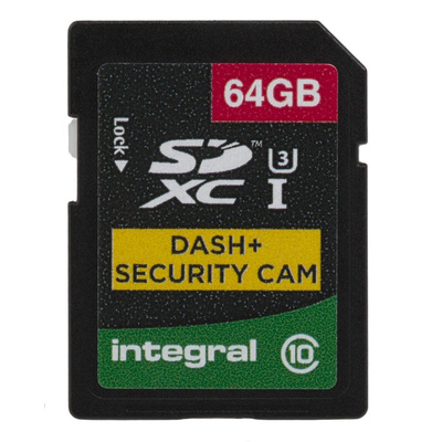 Integral Memory 64 GB SDXC Micro SD Card, Class 10, UHS-1 U3