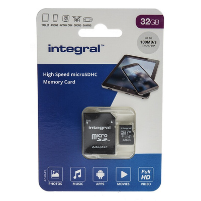 Integral Memory 32 GB MicroSDXC Micro SD Card, Class 10, UHS-1 U1