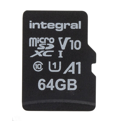 Integral Memory 64 GB MicroSDXC Micro SD Card, Class 10, UHS-1 U1