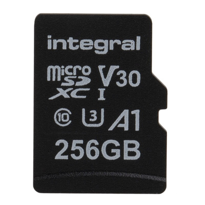 Integral Memory 256 GB MicroSDXC Micro SD Card, Class 10, UHS-1 U3