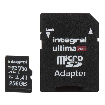 Integral Memory 256 GB MicroSDXC Micro SD Card, Class 10, UHS-1 U3