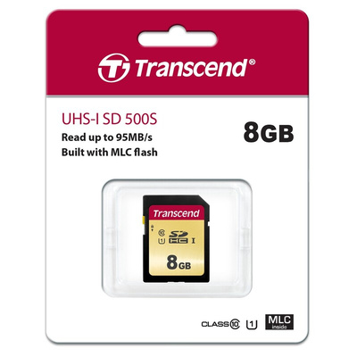 Transcend 8 GB SDXC SD Card, Class 10, UHS-I U1, UHS-I U3, V30