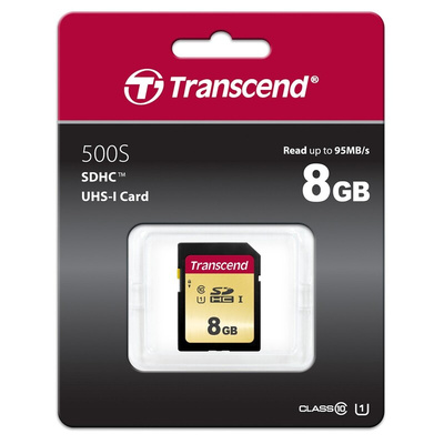 Transcend 8 GB SDXC SD Card, Class 10, UHS-I U1, UHS-I U3, V30