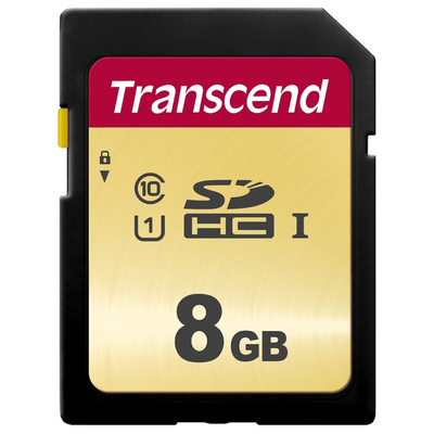 Transcend 8 GB SDXC SD Card, Class 10, UHS-I U1, UHS-I U3, V30