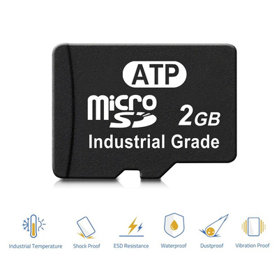 ATP 2 GB Industrial MicroSD Micro SD Card, Class 10, UHS-1 U1