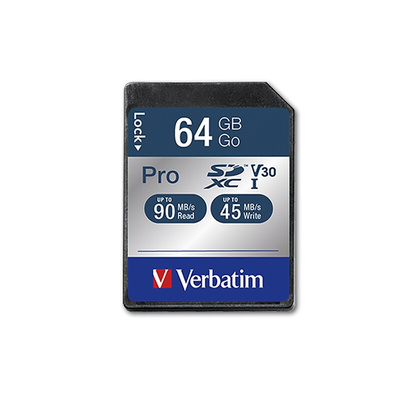 Verbatim 64 GB SDXC SD Card, Class 3