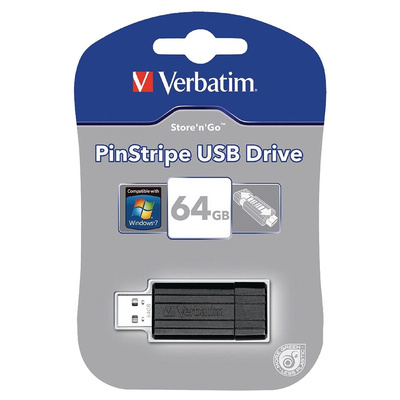 Verbatim PinStripe 64 GB USB 2.0 USB Stick