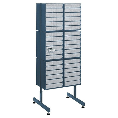 Raaco Drawer Storage Unit, Steel, 1600mm x 622mm x 570mm, Blue