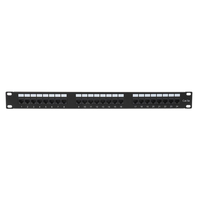 RS PRO Cat5e 24 Port RJ45 RJ Patch Panel UTP 1U Black