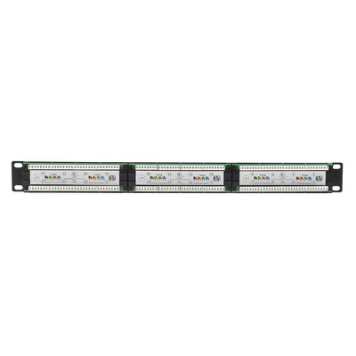 RS PRO Cat5e 24 Port RJ45 RJ Patch Panel UTP 1U Black