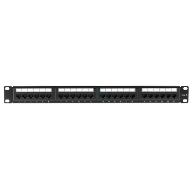 RS PRO Cat6 24 Port RJ45 RJ Patch Panel UTP 1U Black