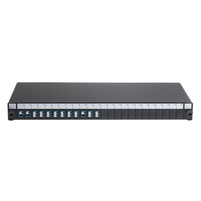 RS PRO Duplex Fibre Optic Patch Panel With 12 Ports Populated, 1U
