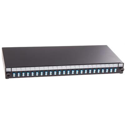 RS PRO Single Mode Duplex Fibre Optic Patch Panel With 24 Ports Populated, 1U