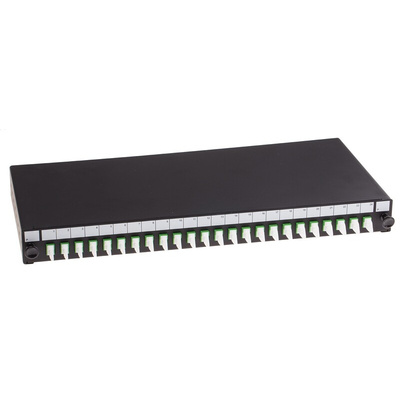 RS PRO Single Mode Simplex Fibre Optic Patch Panel With 24 Ports Populated, 1U