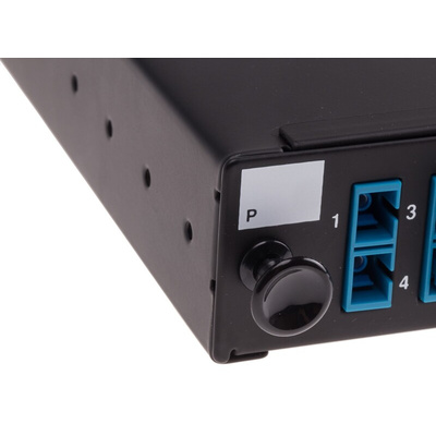 RS PRO 24 Port SC Single Mode Duplex Fibre Optic Patch Panel With 24 Ports Populated, 1U