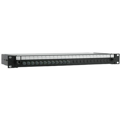 RS PRO 24 Port ST Multimode Fibre Optic Patch Panel With 12 Ports Populated, 1U