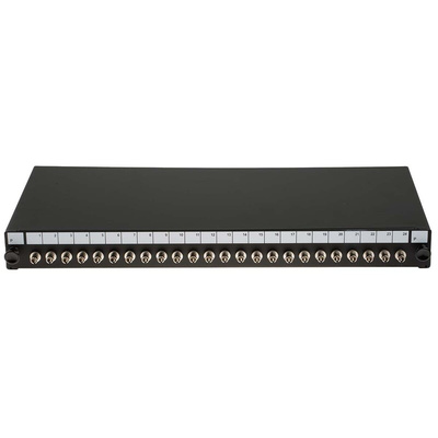 RS PRO 24 Port ST Multimode Fibre Optic Patch Panel With 24 Ports Populated, 1U