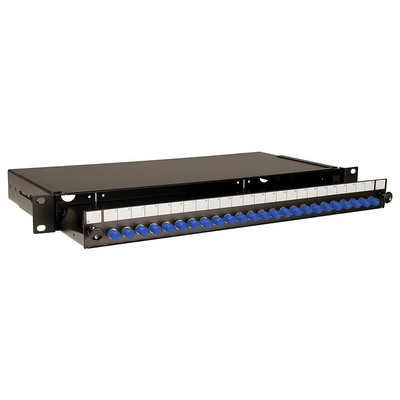 RS PRO 24 Port ST Single Mode Fibre Optic Patch Panel With 24 Ports Populated, 1U