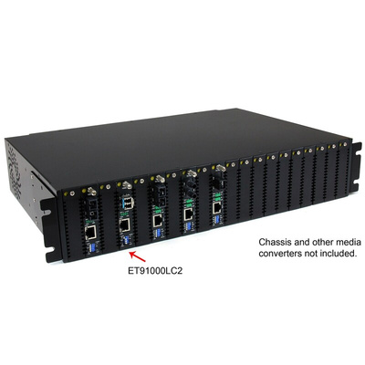 StarTech.com LC, RJ45 Media Converter, Multi Mode, 1000 Mbps, Half/Full Duplex 550m