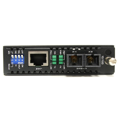 StarTech.com RJ45, SC Media Converter, Single Mode, 10/100Mbit/s, Half/Full Duplex 30km