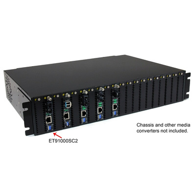 StarTech.com RJ45, SC Media Converter, Multi Mode, 10/100/1000Mbit/s, Half/Full Duplex 550m