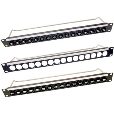XLR 2 x 8 Port Loaded Rack Patch Panel, 1U Rack Height