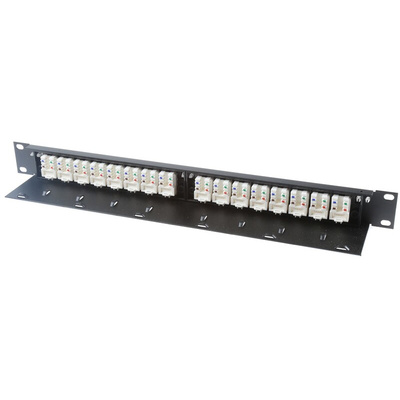 RS PRO Cat5e 16 Port RJ45 RJ Patch Panel UTP 1U