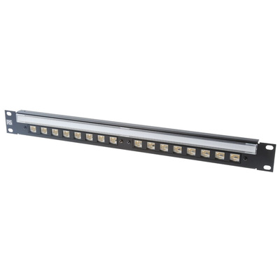 RS PRO Cat5e 16 Port RJ45 RJ Patch Panel UTP 1U