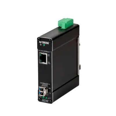 Red Lion RJ45 Media Converter, Multi Mode, 10/100 Mbps, 1000 Mbps, Half/Full Duplex 550m