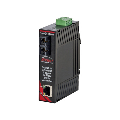 Red Lion RJ45 Media Converter, Multi Mode, 10/100 Mbps, Full Duplex 4km