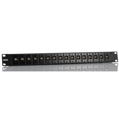 BNC 16 Port Loaded Rack Patch Panel, 1U Rack Height