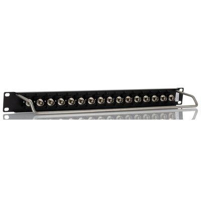 BNC 16 Port Loaded Rack Patch Panel, 1U Rack Height