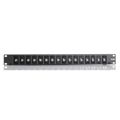 BNC 16 Port Loaded Rack Patch Panel, 1U Rack Height