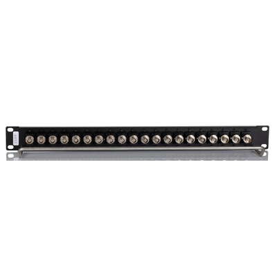 BNC 20 Port Loaded Rack Patch Panel, 1U Rack Height