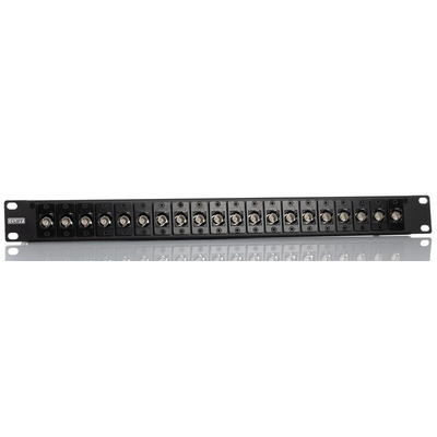 BNC 20 Port Loaded Rack Patch Panel, 1U Rack Height