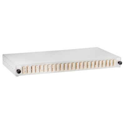 RS PRO 24 Port SC Multimode Duplex Fibre Optic Patch Panel With 24 Ports Populated, 1U