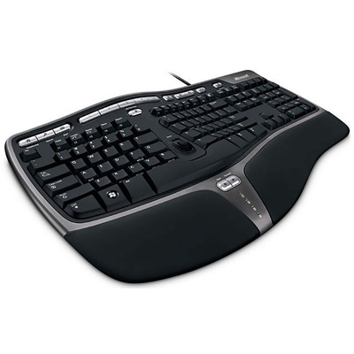 Microsoft Keyboard Wired USB Ergonomic, QWERTY (UK) Black