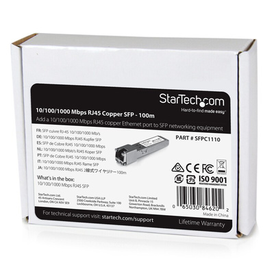 StarTech.com Cisco Compatible RJ45 Transceiver Module, 10/100/1000Mbit/s