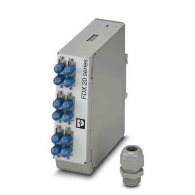 Phoenix Contact 6 Port ST Single Mode Duplex Fibre Optic Patch Panel With 2 Ports Populated