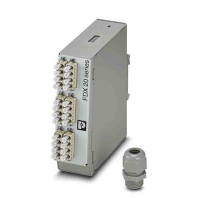 Phoenix Contact 12 Port LC Multimode Duplex Fibre Optic Patch Panel With 2 Ports Populated