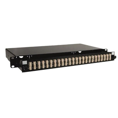 HellermannTyton Connectivity 48 Port SC Multimode Fibre Optic Patch Panel With 48 Ports Populated
