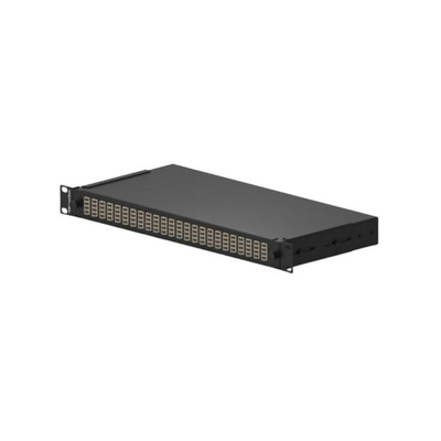 Amphenol Industrial 96 Port LC Single Mode Fibre Optic Patch Panel With 96 Ports Populated, 1U