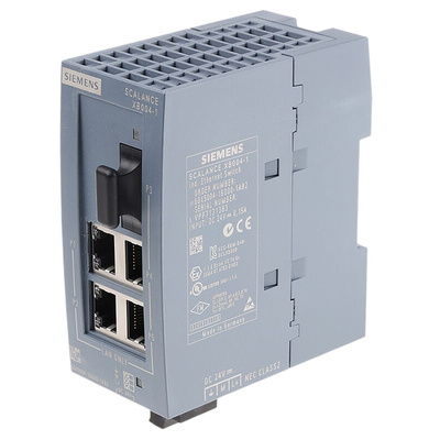 Siemens SCALANCE Series DIN Rail Mount Ethernet Switch, 4 RJ45 Ports, 100Mbit/s Transmission