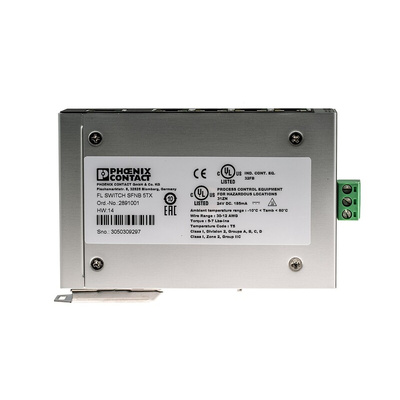 Phoenix Contact FL SWITCH SFNB 5TX Series DIN Rail Mount Unmanaged Ethernet Switch, 5 RJ45 Ports, 100Mbit/s