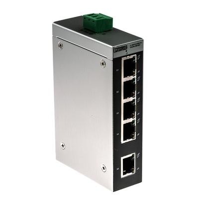 Phoenix Contact FL SWITCH SFNB 5TX Series DIN Rail Mount Unmanaged Ethernet Switch, 5 RJ45 Ports, 100Mbit/s
