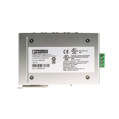 Phoenix Contact FL SWITCH SFNB 8TX Series DIN Rail Mount Ethernet Switch, 8 RJ45 Ports, 100Mbit/s Transmission, 24V dc